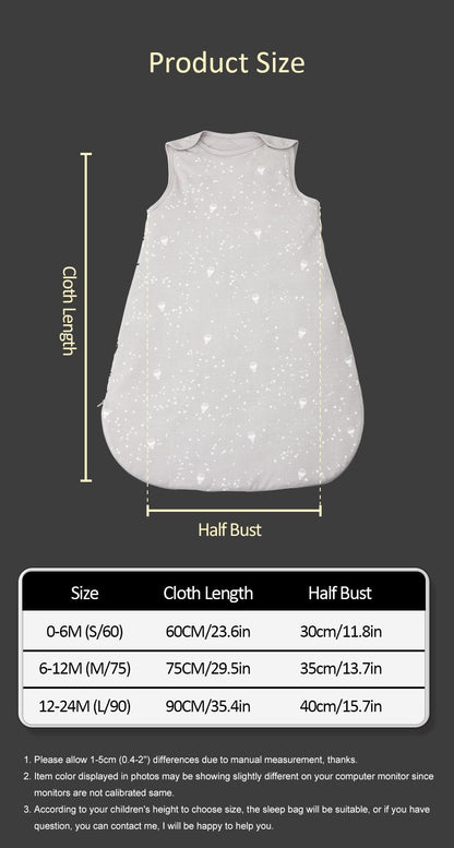 Baby Sleeping Bag* 2.5Tog - 100% Cotton